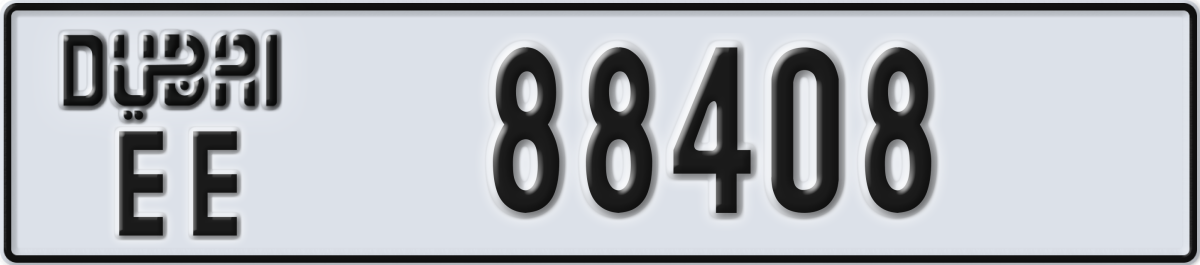 dubai License Plate Number 88408 Code EE