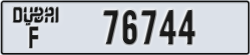 dubai - code - F - number -76744