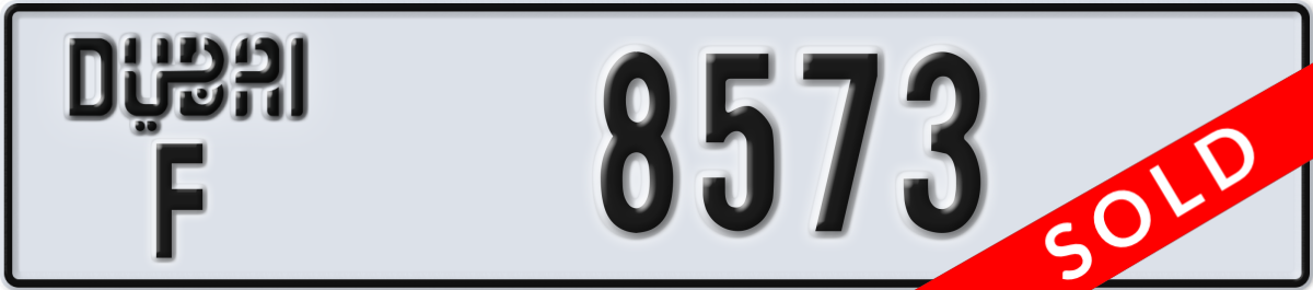 dubai License Plate Number 8573 Code F