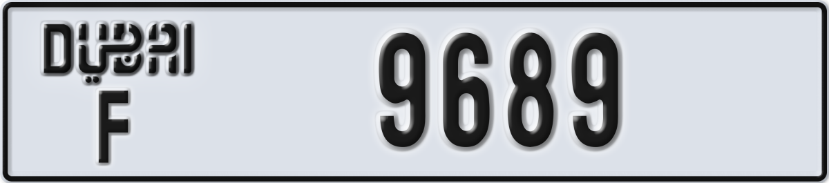 dubai License Plate Number 9768 Code F