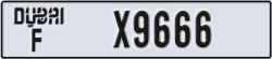 dubai - code - F - number -X9666