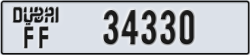 dubai - code - FF - number -34330