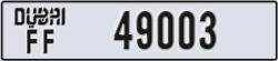 dubai - code - FF - number -49003