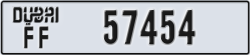 dubai - code - FF - number -57454