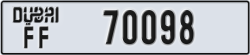 dubai - code - FF - number -70098