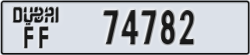 dubai - code - FF - number -74782