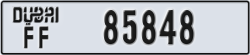 dubai - code - FF - number -85848