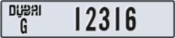 dubai - code - G - number -12237