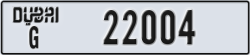 dubai - code - G - number -22004