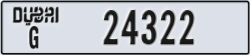 dubai - code - G - number -24322