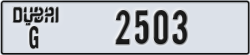 dubai - code - G - number -2503