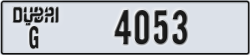 dubai - code - G - number -4053