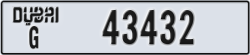 dubai - code - G - number -43432
