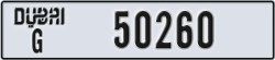 dubai - code - G - number -50260