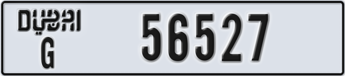 dubai License Plate Number 56606 Code G