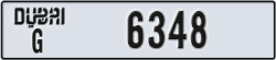dubai - code - G - number -6348