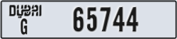 dubai - code - G - number -65744