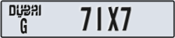dubai - code - G - number -71X7