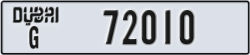 dubai - code - G - number -72010