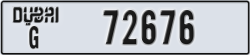 dubai - code - G - number -72676