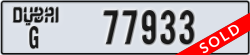 dubai - code - G - number -77933