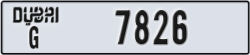 dubai - code - G - number -7826