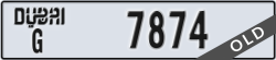 dubai - code - G - number -7874