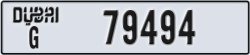 dubai - code - G - number -79494