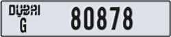 dubai - code - G - number -80878