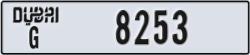dubai - code - G - number -8253