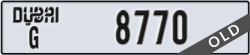 dubai - code - G - number -8770