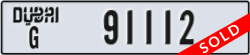 dubai - code - G - number -91112