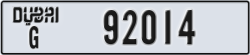 dubai - code - G - number -92014