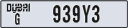 dubai - code - G - number -939Y3