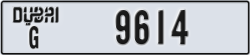 dubai - code - G - number -9614