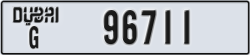 dubai - code - G - number -96711