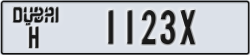 dubai - code - H - number -1123X
