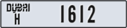 dubai - code - H - number -1612