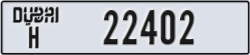 dubai - code - H - number -22402