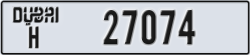 dubai - code - H - number -27074