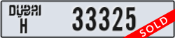 dubai - code - H - number -33325