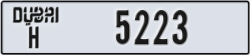 dubai - code - H - number -5223