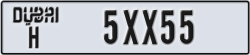 dubai - code - H - number -5XX55