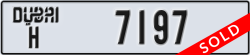 dubai - code - H - number -7197