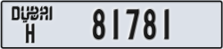 dubai - code - H - number -81781