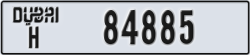 dubai - code - H - number -84885