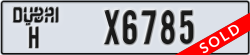 dubai - code - H - number -X6785