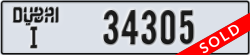 dubai - code - I - number -34305
