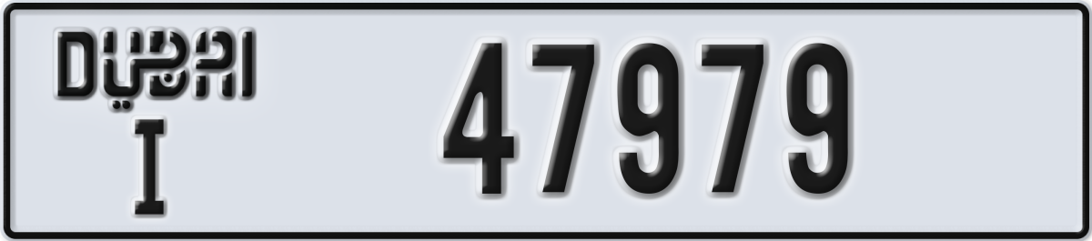 dubai License Plate Number 47979 Code I