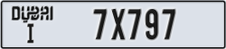 dubai - code - I - number -7X797